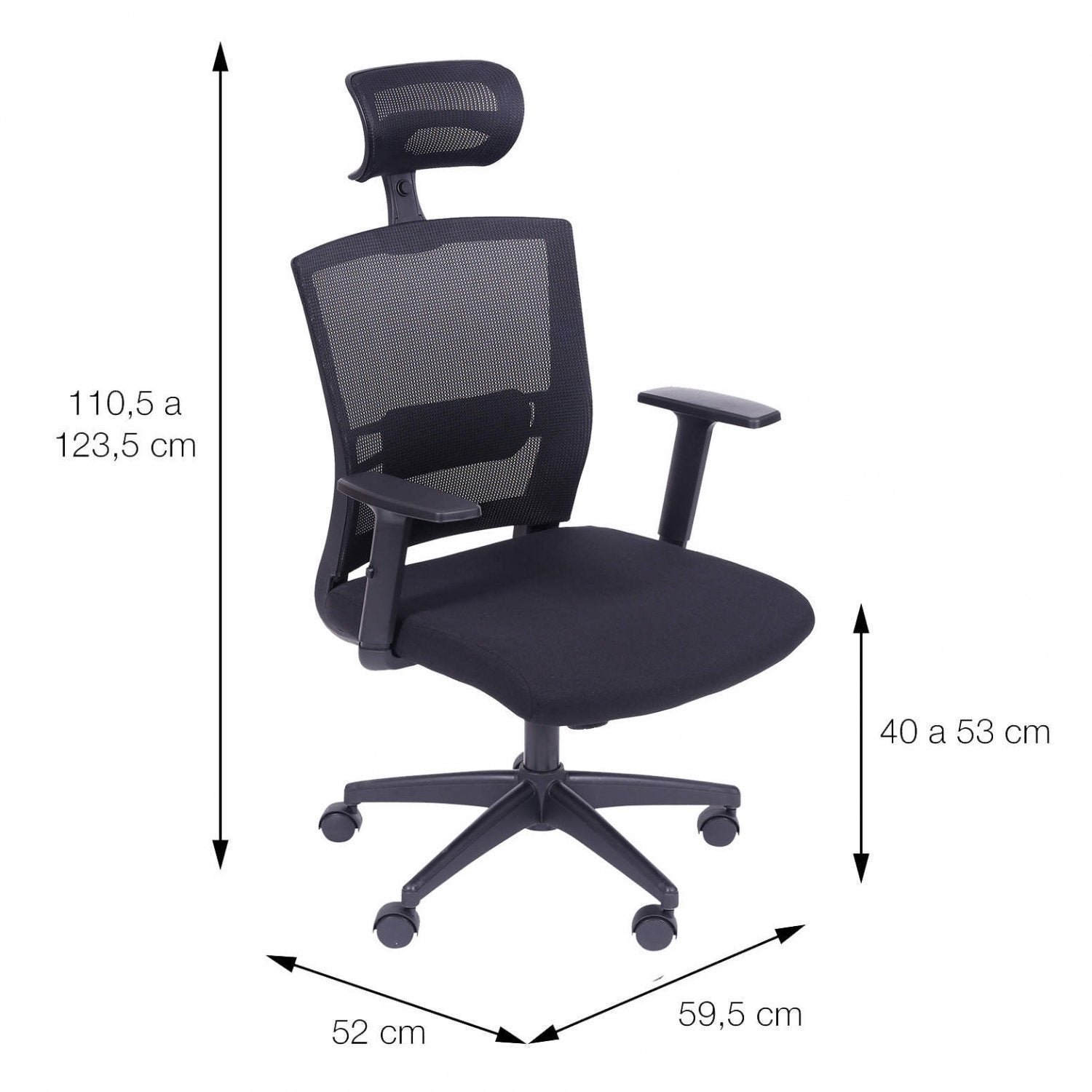 Cadeira para Escritório Presidente NR17 Office 3317 Or Design - 10