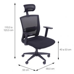 Cadeira Escritorio Presidente Ergonômica NR17 Tela Mesh 3317 - 10