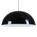 Ver imagem 3 de Pendente Meia Lua 34cm Luminária Alumínio Preto Brilhante