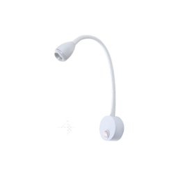 Arandela Bett Branca Articulável Cabeceira Led 3W 3000K Bivolt - 1