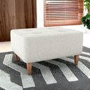 Ver mais imagens de Puff para Sala Piva 62 Cm Tecido Boucle F492 Natural Milani Store