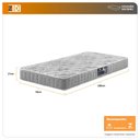 Ver imagem 2 de Colchão Solteiro Anjos Hanover Espuma D33 Bordado 78x188x17cm