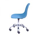Ver imagem 4 de Cadeira Escritório Eames Giratória com Rodízio Dkr Azul/Petróleo