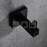 Cabide Simples Quadrado Em Metal Para Banheiro Black Preto - 2