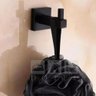 Cabide Simples Quadrado Em Metal Para Banheiro Black Preto - 4