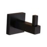 Cabide Simples Quadrado Em Metal Para Banheiro Black Preto - 1