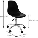 Ver imagem 5 de Cadeira Escritório Eames Giratória com Rodízio Dkr