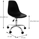 Ver imagem 5 de Cadeira Escritório Eames Giratória com Rodízio Dkr