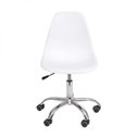 Ver imagem 3 de Cadeira Escritório Eames Giratória com Rodízio Dkr Branco