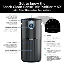 Shark Purificador de Ar Hp232 Max Hepa Neutraliza Odor 111m² Cinza - 10