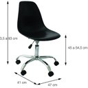 Ver imagem 5 de Cadeira Escritório Eames Giratória com Rodízio Dkr