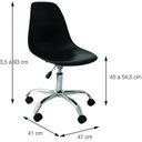 Ver imagem 5 de Cadeira Escritório Eames Giratória com Rodízio Dkr