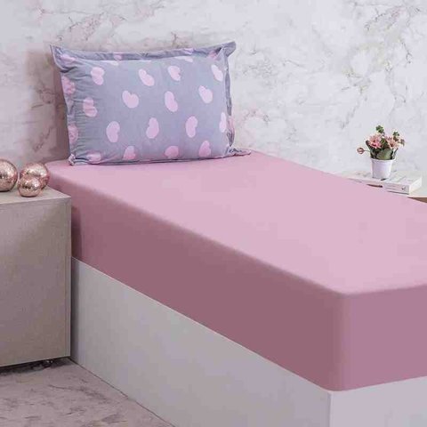Lençol Malha Solteiro 2 Peças Isa C/ Rose Bella Enxovais 000024143