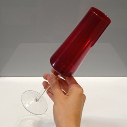 Jg 2pç Taças Champanhe Home&co Latour Vidro 210ml 26x7x7cm Vermelho - 5