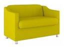 Ver imagem 4 de Namoradeira + 2 Polt. Bia P/ Sala de Estar Consultório Clinica Hospital Recepção Suede Amarelo