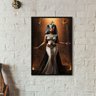 Quadro Decorativo Arquétipo Cleópatra Negra 45x34cm:madeira Branca - 2