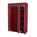 Ver imagem 3 de Guarda Roupa Portátil 5 Prateleiras Aço 110cm Vermelho Yeet
