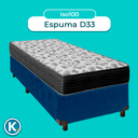 Ver imagem 4 de Cama Box Azul Solteiro + Colchão D33 Iso100 Ortobom