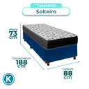 Ver imagem 3 de Cama Box Azul Solteiro + Colchão D33 Iso100 Ortobom