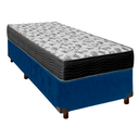 Ver imagem 1 de Cama Box Azul Solteiro + Colchão D33 Iso100 Ortobom