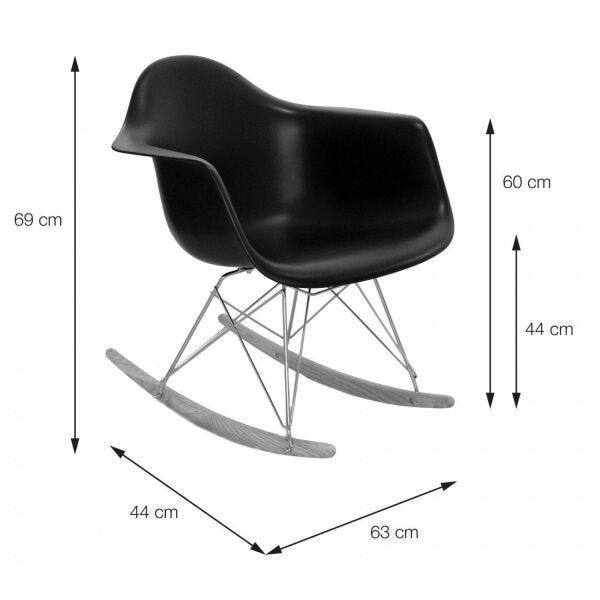 Cadeira Eames de Balanço 1122 Or Design - 4