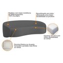 Ver imagem 6 de Kit Sofá 3 Lugares 180cm e 2 Poltronas Orgânica Luxo Recepção Amore Linho Cinza Escuro - Amarena Móv