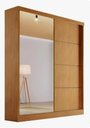Ver imagem 2 de Guarda Roupa 02 Portas Correr Espelho 100% MDF 03 Gavetas Veneza Nature