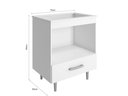 Ver imagem 4 de Balcão para Cooktop 4 Bocas 72cm 1 Gaveta Alecrim - Branco Poliman