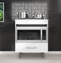 Ver imagem 1 de Balcão para Cooktop 4 Bocas 72cm 1 Gaveta Alecrim - Branco Poliman