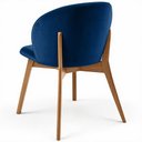 Ver mais imagens de Kit 02 Cadeiras de Jantar e Estar Living Estofada Mia L02 Suede Azul Marinho - Lyam Decor