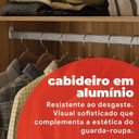 Ver imagem 7 de Guarda Roupa Casal com Espelho e Capelinha 4 Portas 3 Gavetas Pérsia Amêndola Touch Marrom