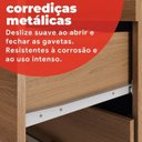 Ver mais imagens de Guarda Roupa Casal com Espelho e Capelinha 4 Portas 3 Gavetas Pérsia Amêndola Touch Marrom