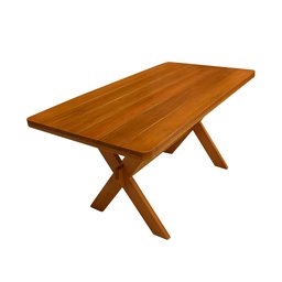 Conjunto Mesa 1,6m e 2 Bancos Com Encosto e 2 Cadeiras Madeira Maciça Eucalipto - 3