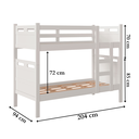Ver imagem 2 de Beliche Bicama Solteiro Vira 2 Camas Jaspe 100% Mdf Proteção:branco
