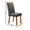 Ver imagem 3 de Mesa de Jantar Carolina 180cm Tampo MDF Vidro Canto Copo com 6 Cadeiras Lira