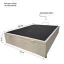 Ver imagem 4 de Base de Cama Box Cor Areia com Baú Casal Linhão 1,38x1,88cm Pistão a Gás