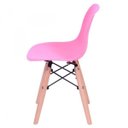 Ver imagem 4 de Cadeira Infantil Dkr Kids – Assento em Polipropileno, Base em Madeira, Design Moderno