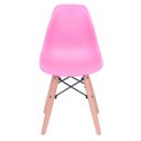 Ver imagem 3 de Cadeira Infantil DKR Kids – Assento em Polipropileno, Base em Madeira, Design Moderno