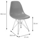 Ver imagem 5 de Cadeira Infantil Dkr Kids – Assento em Polipropileno, Base em Madeira, Design Moderno