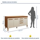 Ver imagem 3 de Balcão 4 Portas e 2 Gavetas Toronto