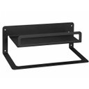 Ver imagem 1 de Toalheiro Preto Com Prateleira de Parede Multiuso Suporte Porta Toalha Decorativa