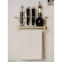 Ver imagem 4 de Toalheiro Preto Com Prateleira de Parede Multiuso Suporte Porta Toalha Decorativa