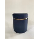 Ver imagem 2 de Kit 2 Puff Veludo Cinta Dourada:preto