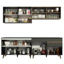 Ver imagem 5 de Cozinha Completa Reims Armário Balcão Preto e Rustic Madesa