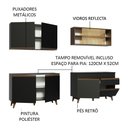 Ver imagem 4 de Cozinha Completa Reims Armário Balcão Preto e Rustic Madesa