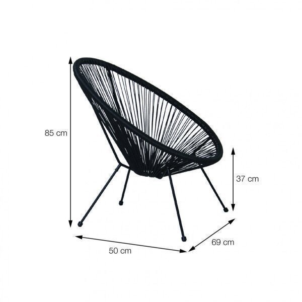 Cadeira Acapulco em Aço e Cordas de PVC 1160 Or Design - 4