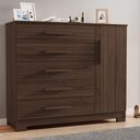 Ver imagem 2 de Cômoda Pietra Café 1 Porta 5 Gavetas Jcm Movelaria