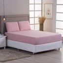 Ver imagem 2 de Jogo Cama Lençol Sonnet Solteiro Malha Lisa 100% Algodão Macio 2 Peças - Rosê