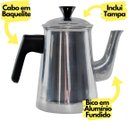 Ver imagem 5 de Bule para Café Chá Leite Nº 9 - 1,5 Litros Grande em Aluminio Tradicional Uso Doméstico e Profission