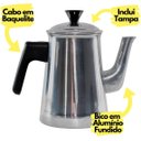 Ver imagem 5 de Bule para Café Chá Leite Nº 9 - 1,5 Litros Grande em Aluminio Tradicional Uso Doméstico e Profission